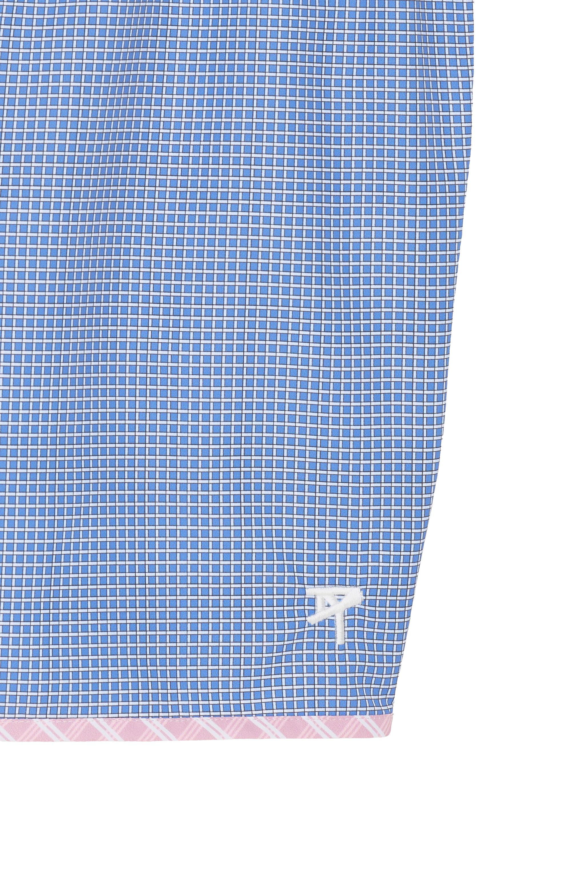 MAILLOT DE BAIN LONG À CARREAUX CONTRASTÉS